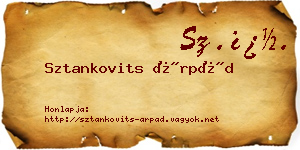 Sztankovits Árpád névjegykártya